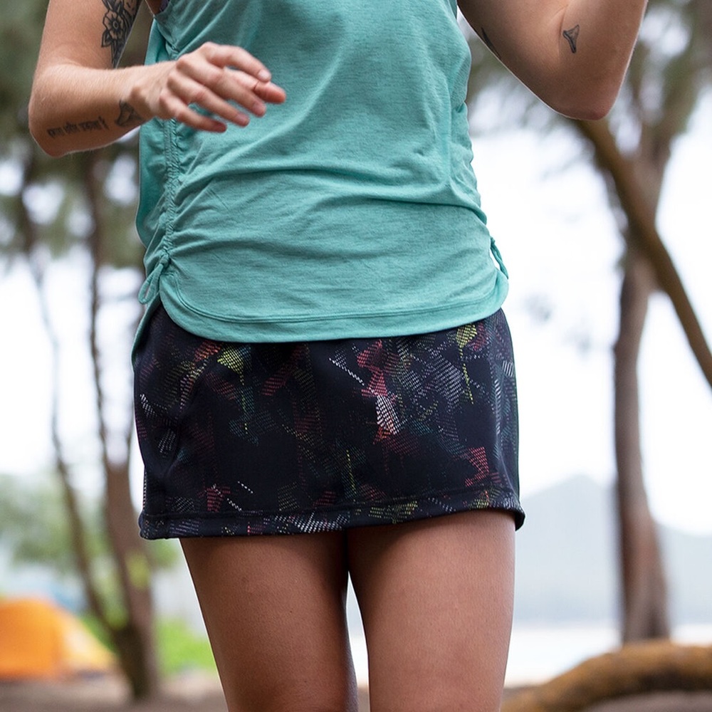 Title Nine Colorful Patterned Mini Skirt